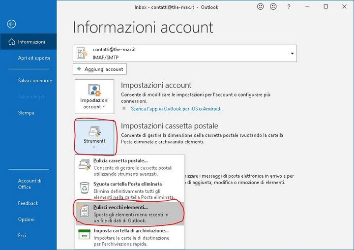 Come creare cartelle locali su Outlook THE MAX